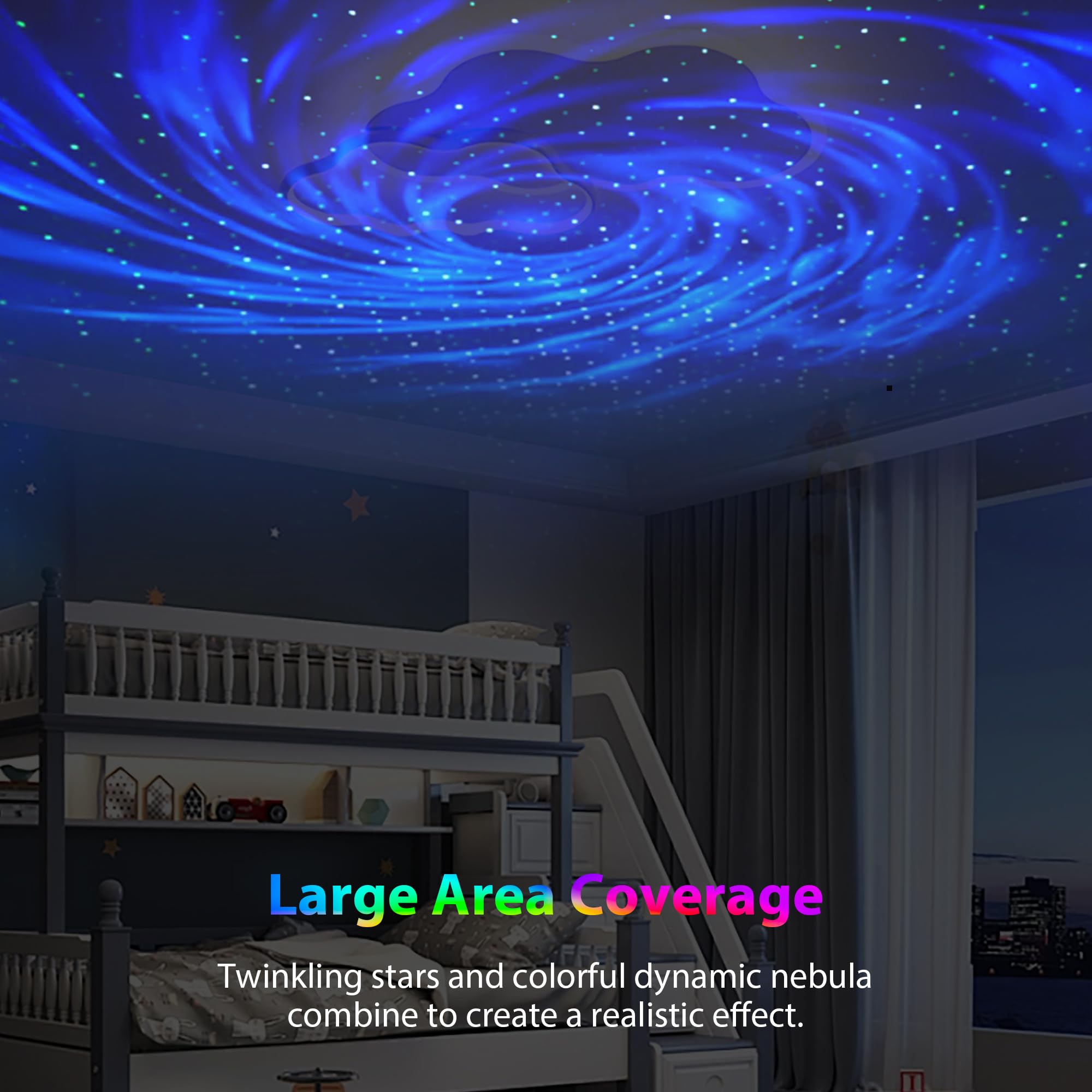 USB-betriebenes Mini-Galaxie-Nachtlicht, Soundaktiviertes LED-Partylicht, 3 m, USB, ideal für Weihnachten, Raves, Karaoke, Zuhause, Tanz, Clubs, Bar-Partys, Mattschwarz