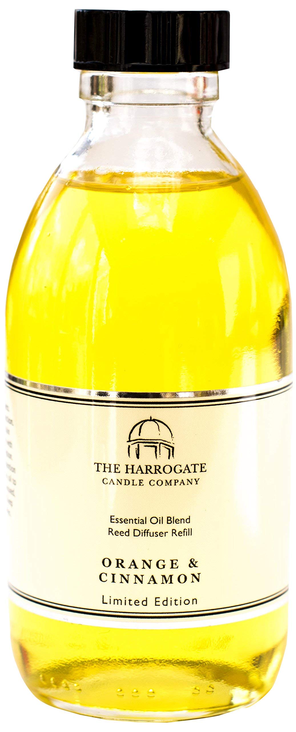Dome of Harrogate | Orange & Cinnamon | Reed Diffuser Refill – 200ml – Sweet, Spicy Fragrance of Orange, Cinnamon & Clove – Perfect for Seasonal Comfort & Relaxation
