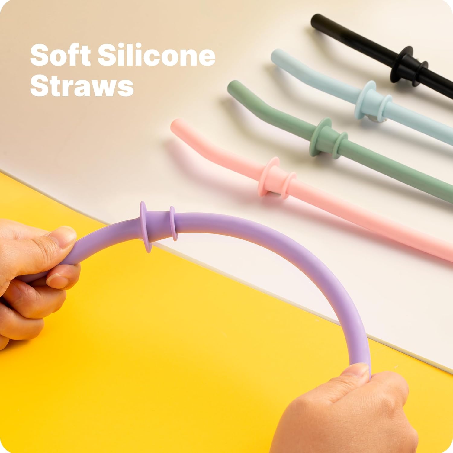 Press in Straw for Hydro Flask Travel Tumbler 20/28/32/40oz, Replacement Silicone Straw for Hydro Flask 40oz Tumbler(2 Pcs Pink) - Image 7