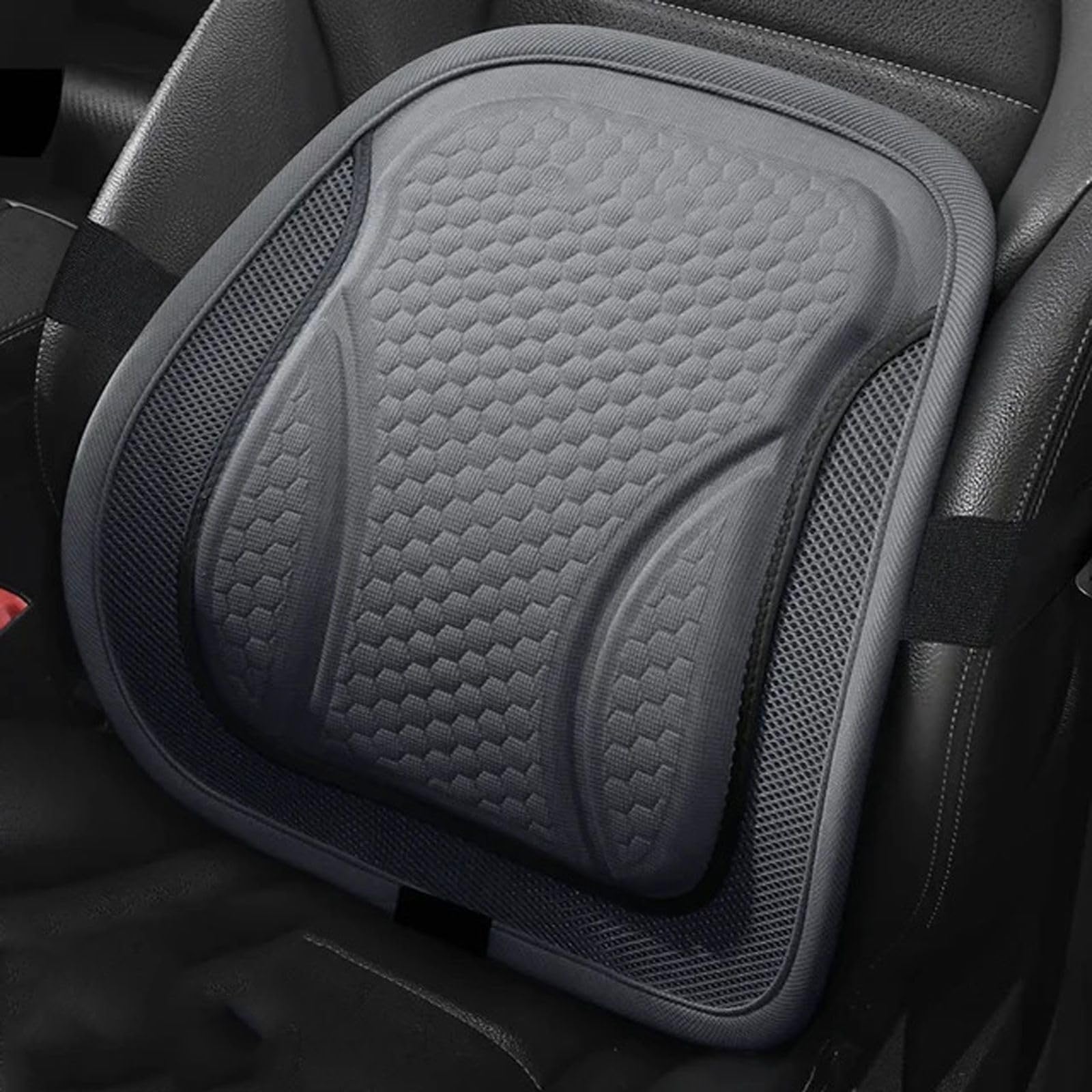 Cojín de Asiento de Gel de Nido de Abeja para Coche Cojín de Respaldo Soporte Lumbar para la Espalda Cojín de Silla de Asiento de automóvil Almohadilla de Espalda de Masaje