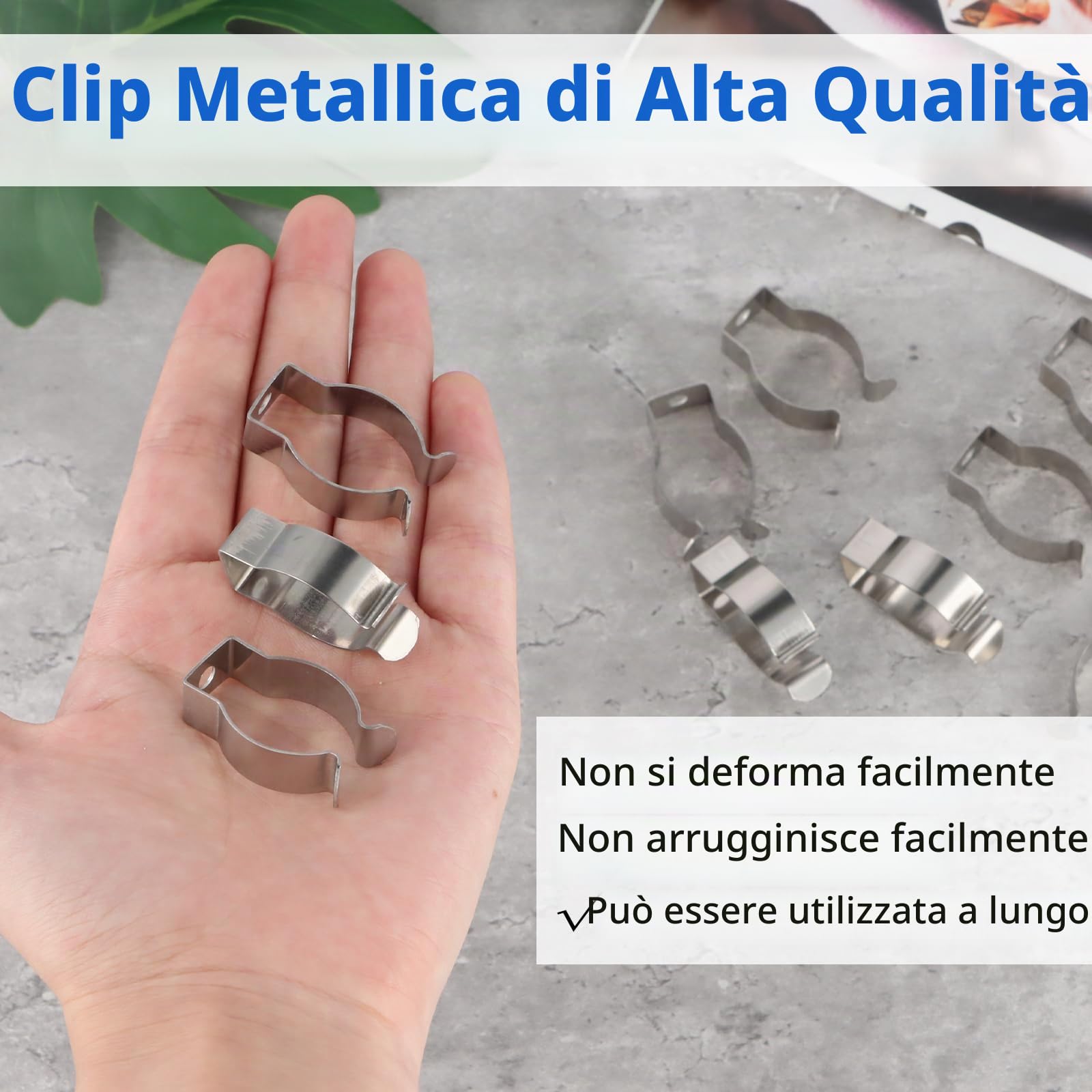 10 Pezzi Supporto Lampada Tubolare Clip, Fibbia di Montaggio T8, Clip per Attrezzi, Molla in Acciaio, 35-40 mm, Adatto per Lampade Tubolari e Fluorescenti