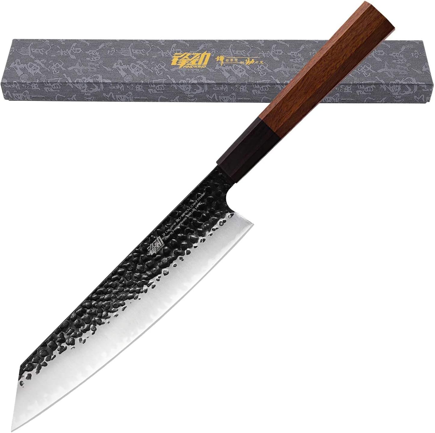 FINDKING 9 inch Kiritsuke Knife Dynasty series3 layer 9CR18MOV clad