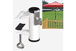 Patio Umbrella Holder, Amazing Clamp-On Fixture for Effortless Umbrella Placement!