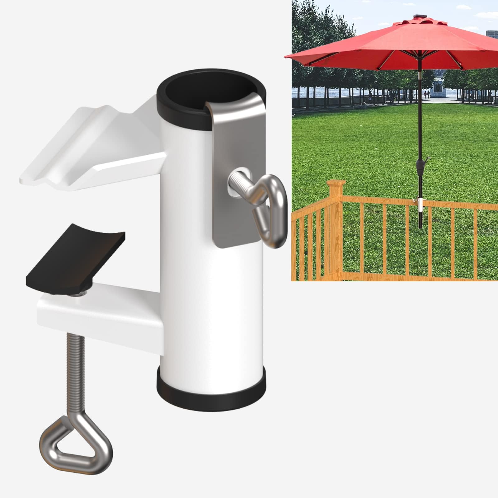 Zaquak Patio Umbrella Holder,Deck Umbrella Clamp,Patio