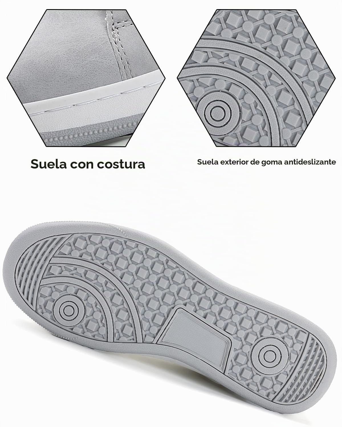 LANGDU Zapatos Hombre Vestir Casual Zapatillas Calzado Deportivas Running Sneakers Corriendo Zapatilla Tamaño41-46EU (41EU,Griscompleto 40)