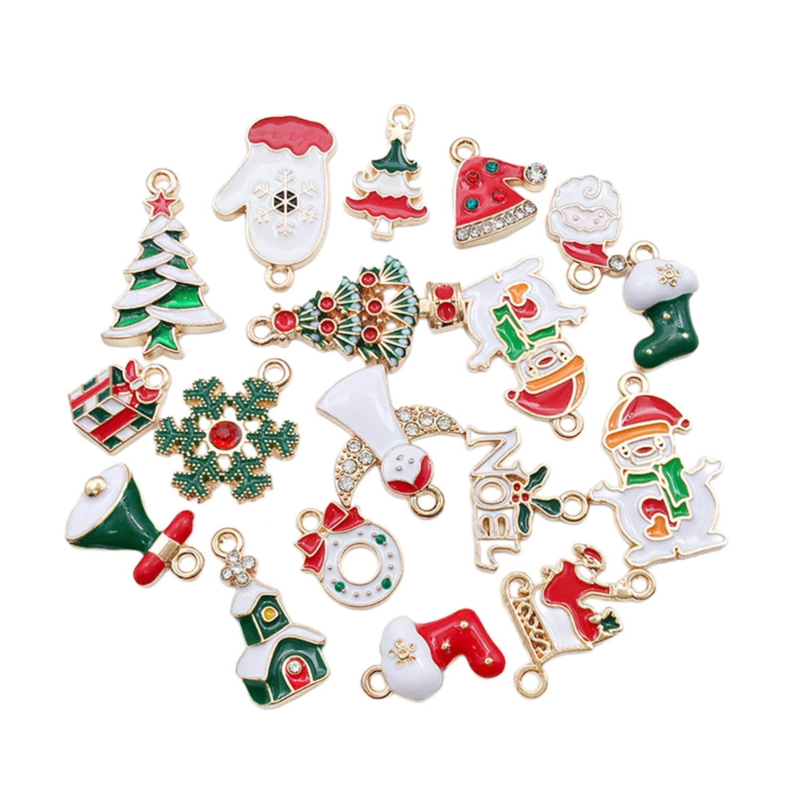 Buxuaaaa Christmas Charms Jewelry Making Charms Christmas Charm Pendants for Necklace Earring Jewelry Making for for Bracelets for Crafting for Earrings