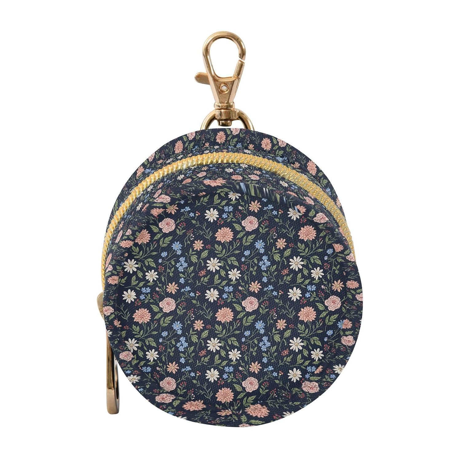 Vintage Floral Pacifier Holder Case, Portable Pacifier Storage Pouch with Clip, Travel Binky Organizer for Diaper Bag & Stroller