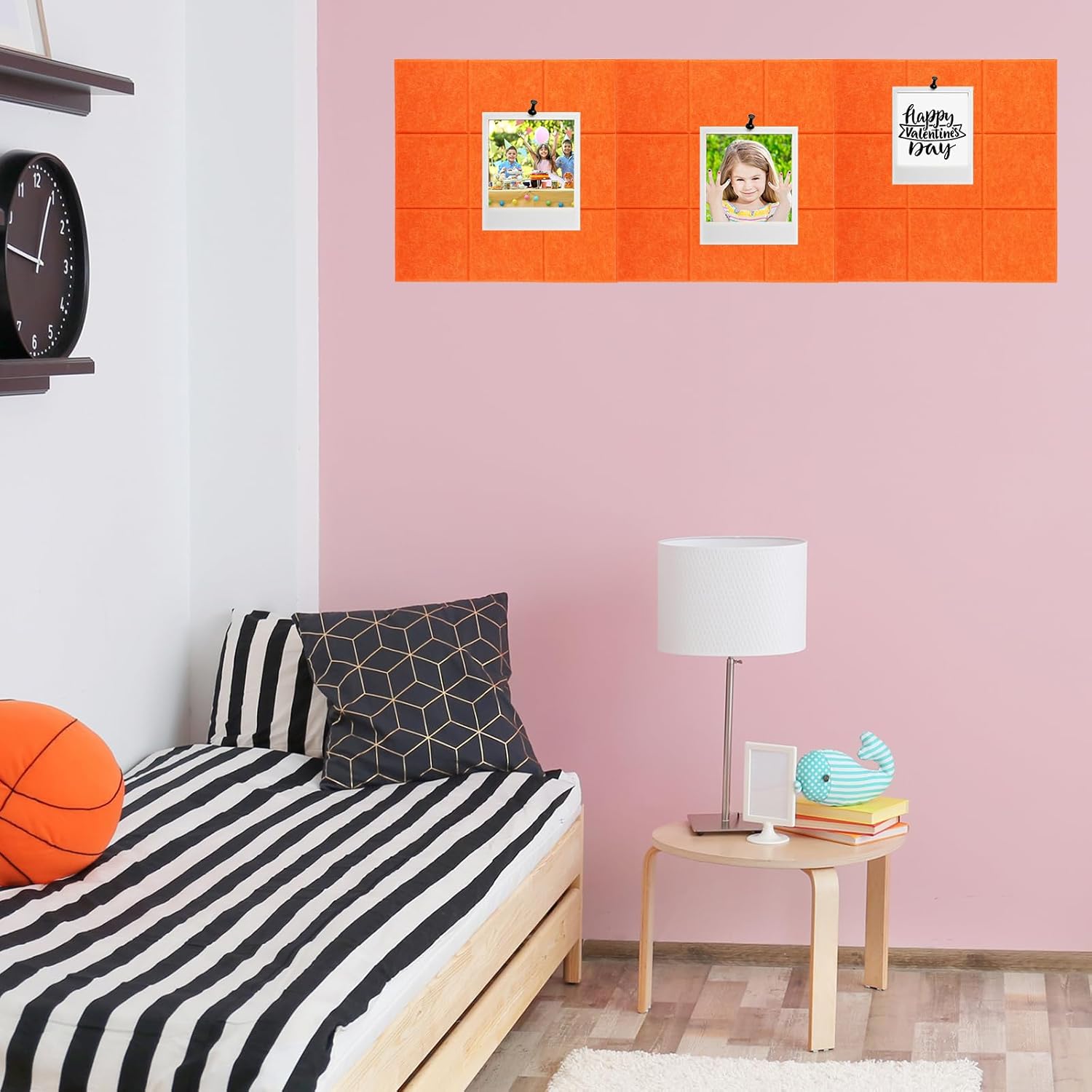 ULTECHNOVO Self-Adhesive Felt Board 11.8 Inch Square Bulletin Board for Home Office Kindergarten Wall Decoration Message