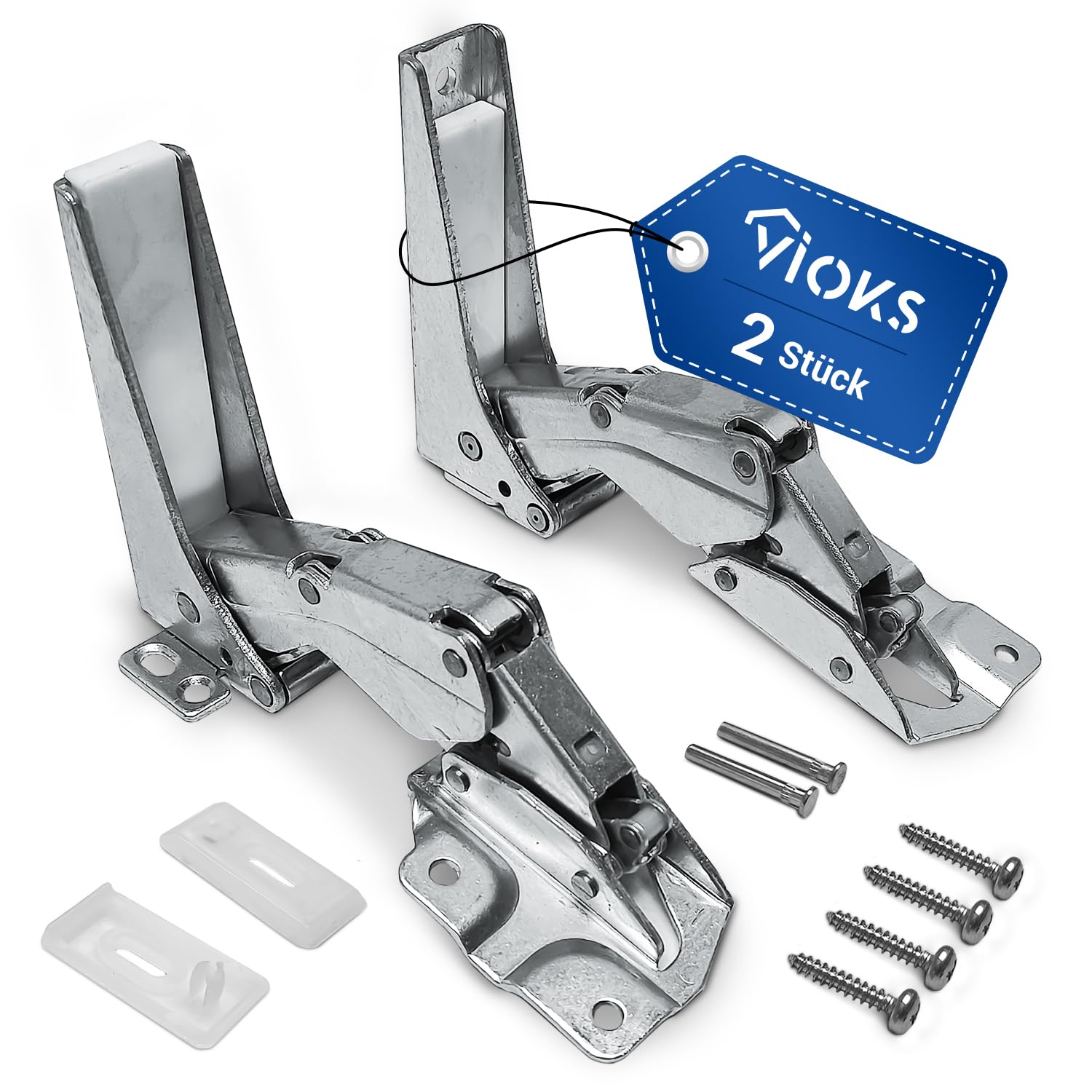 VIOKS Set di cerniere per porta superiore + inferiore di ricambio per Whirlpоol Bauknеcht Ignis 481231018626 488000636779 Indesit Hotpoint C00312450 Cerniera per porta del frigorifero con kit di