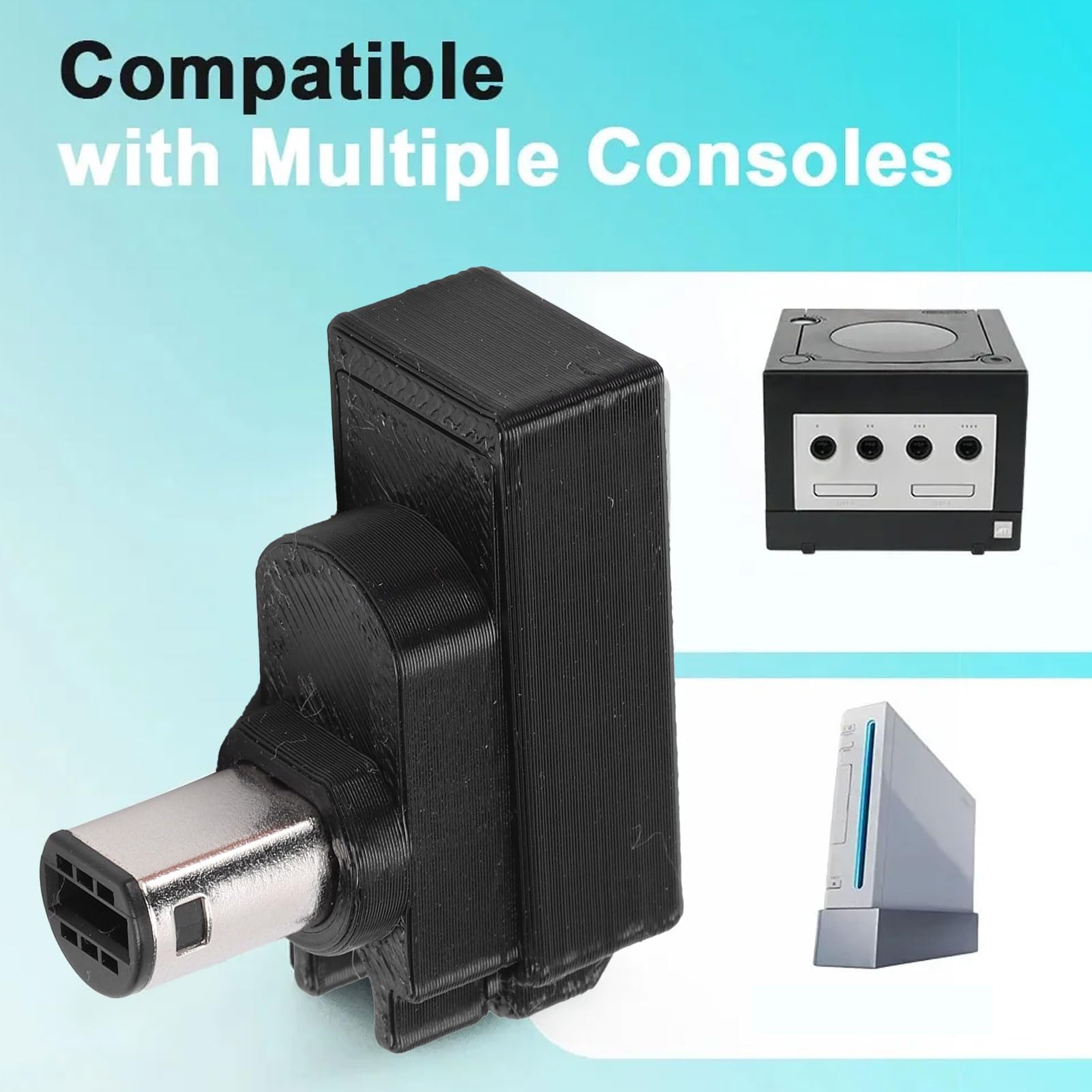 Generic Ricevitore Wireless, Costruzione Robusta, Adattatore per Controller di Gioco per Console e RVL-001, Esperienza di Gioco Affidabile Nera per WaveBird