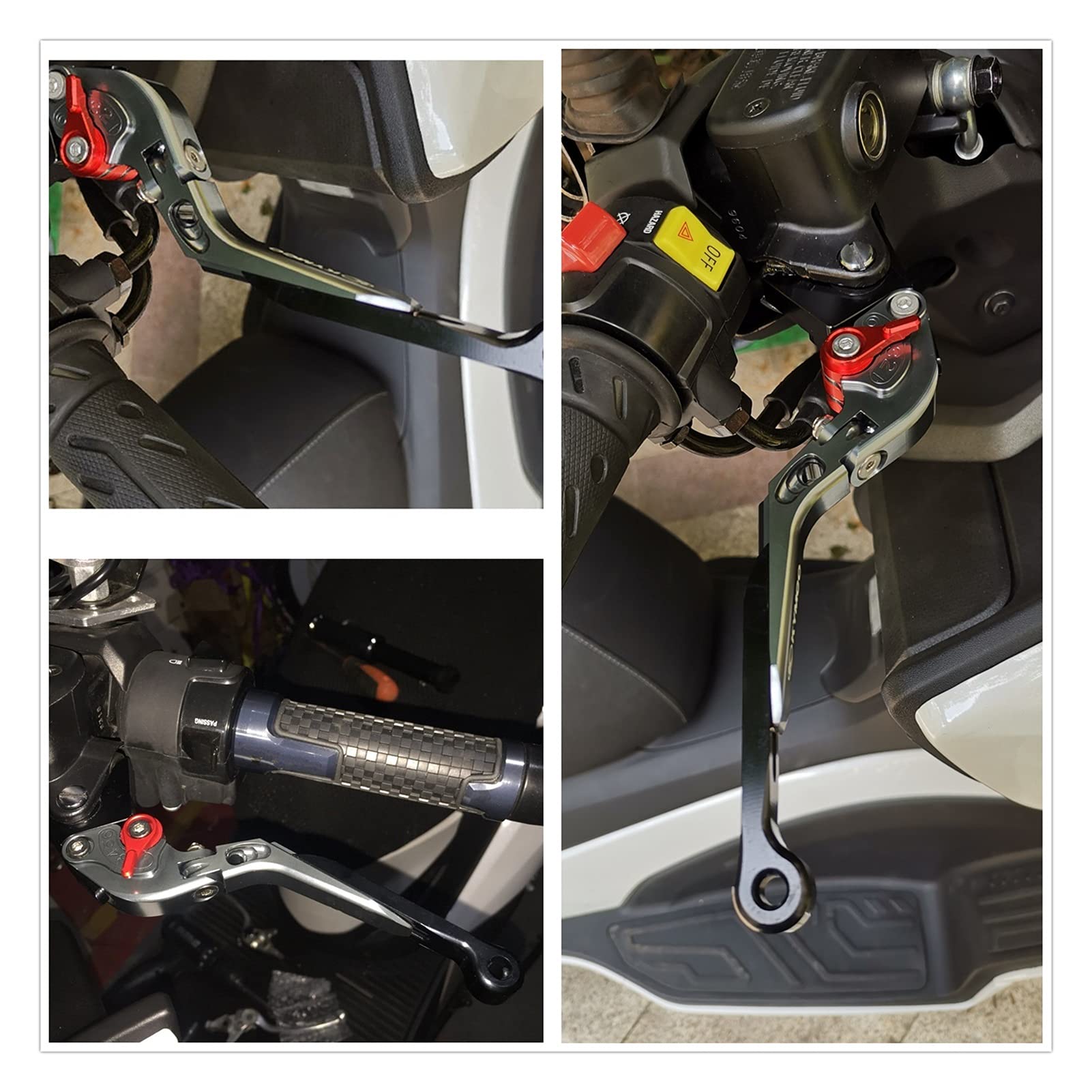 Moto Leve CNC Moto Pivot Dirt Bike Freno Frizione Maniglie Leve Leve Per Yamaha TTR125L TTR 125L 2000 2001 2002 2003-2017 Leva Della Frizione Del Freno (Colore : Rosso)