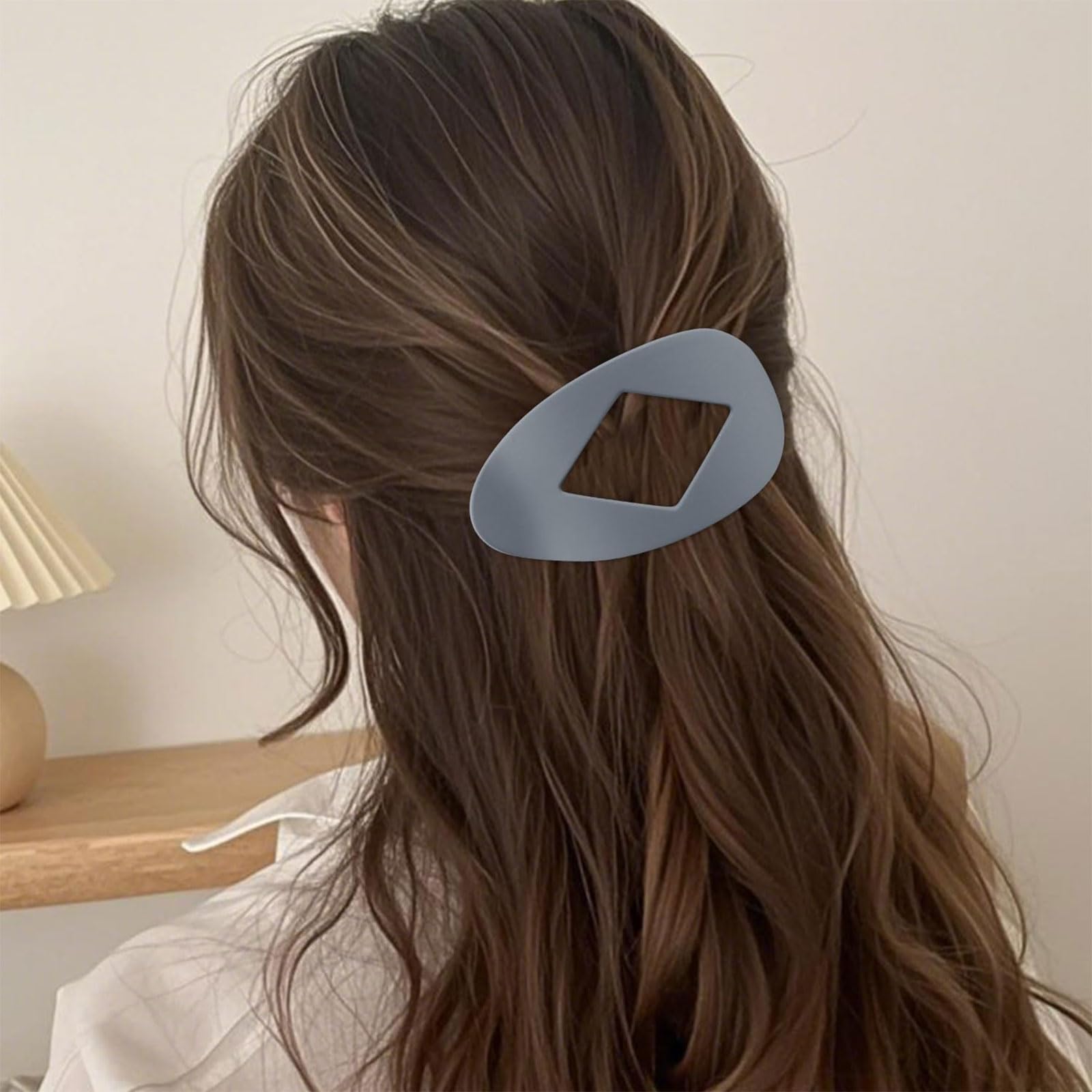 Muorruo 6 Piece Large Flat Round Hair Clips, Oval Claw Clips for Thick Medium-Thin Hair, Non-Slip Strong Hair Clips, Matte - Image 4