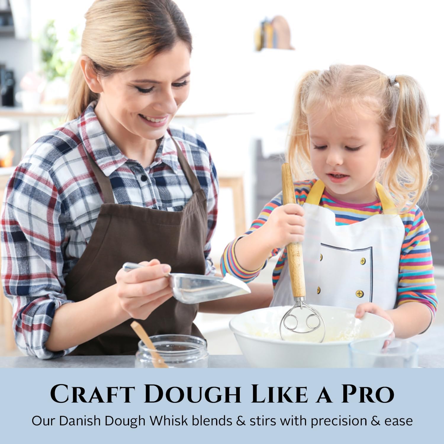 Spartali & Company Versatile 13-Inch Danish Dough Whisk for Sourdough: Essential Sourdough Bread Baking Supplies, Bread Making Tools, and Baking Tools - Whisks for Cooking & Mixing Dough Effortlessly - Image 4