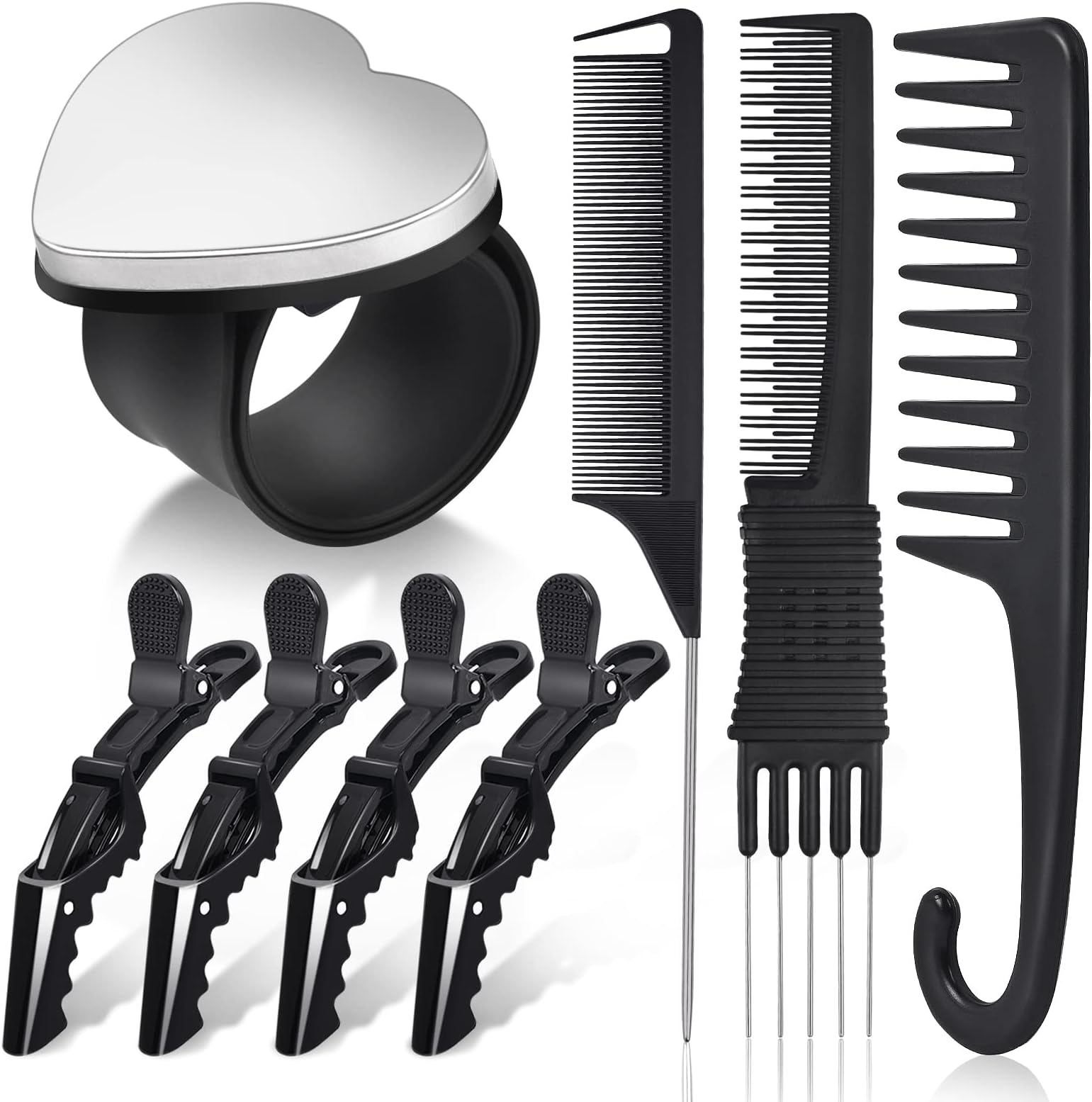 Magnetic Pin Holder Wristband, MORGLES Magnetic Wrist Sewing Pincushion Wristband for Gel Holder Wrist Pin Holder Cushion with Combs for Sewing Hair Stylist Braiding Supplies