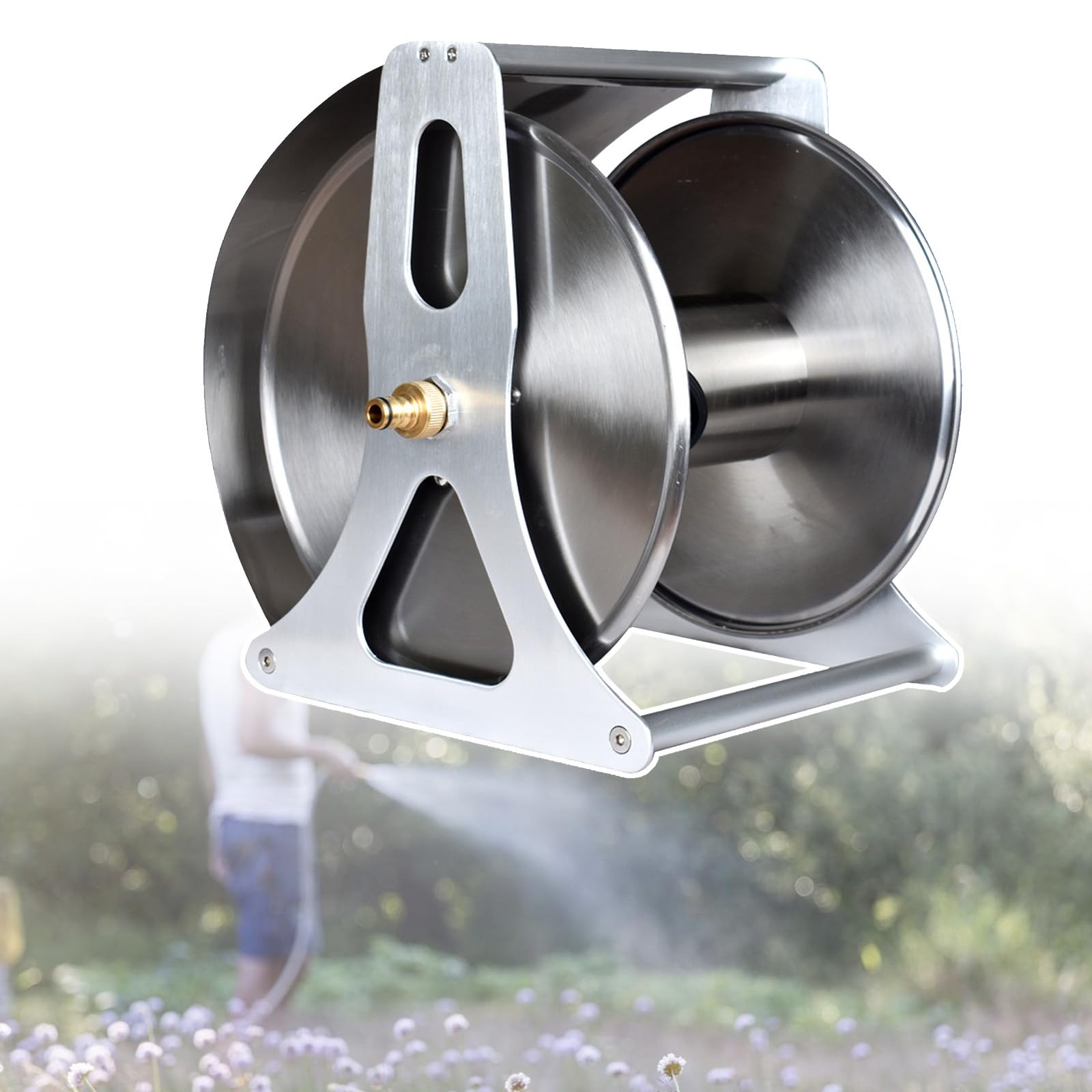 Carrete De Manguera Profesional, para Almacenamiento De TuberíAs De Agua De JardíN/Riego De JardíN/CéSped De JardíN/Jardineros, con Manivela