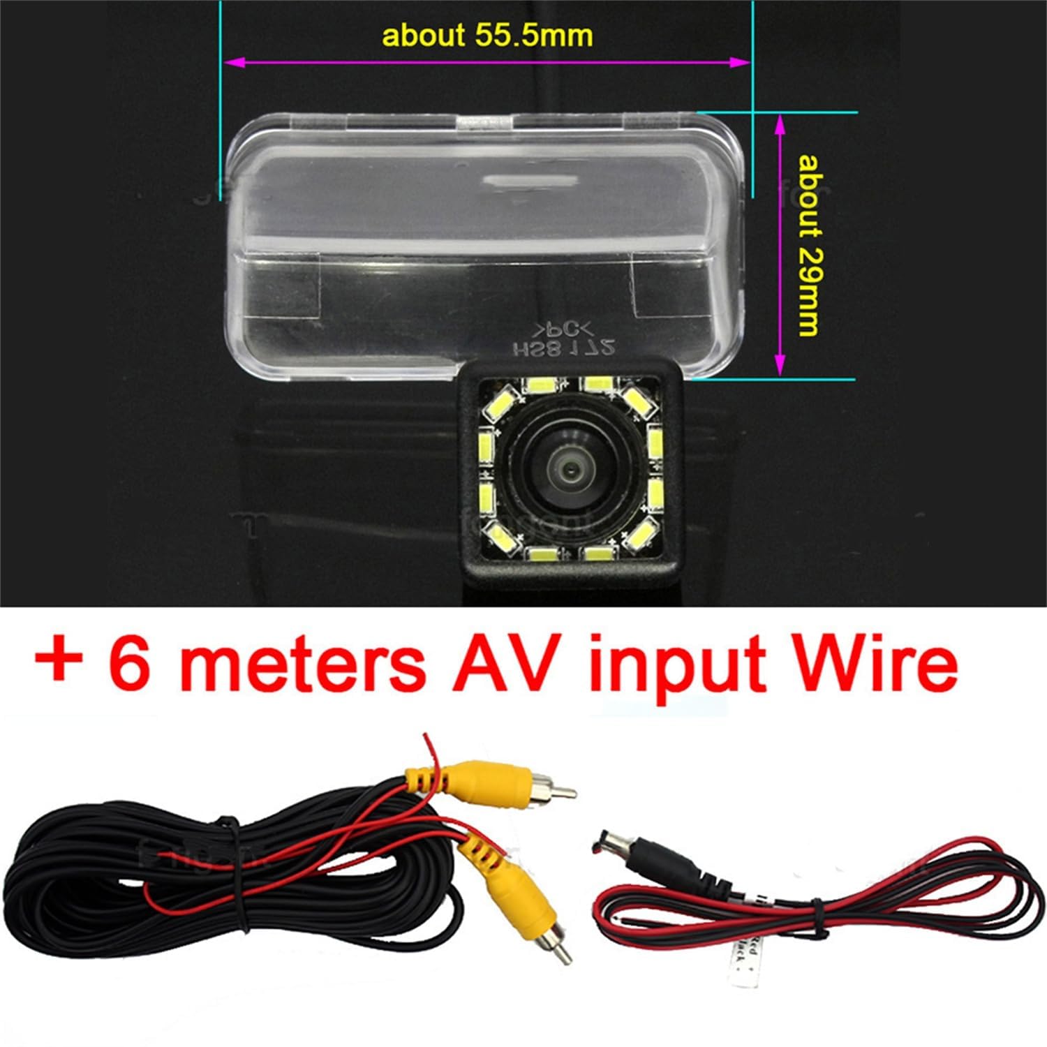 TMAR Camera Recul Caméra De Recul Voiture pour Peugeot 206 207 307 407 Sedan Toyota Camry Verso 2012 Vios 2014-2010 Étanche Caméra D'aide au Stationnement Caméra de Recul Accessoires