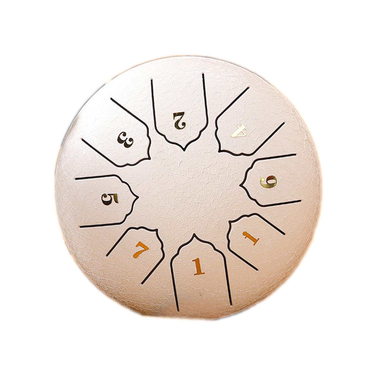Tambour éthéré Tambour de 6 Pouces Tambour à Langue en Acier Instrument de Percussion à Disque de Batteur Vide 8 Tons