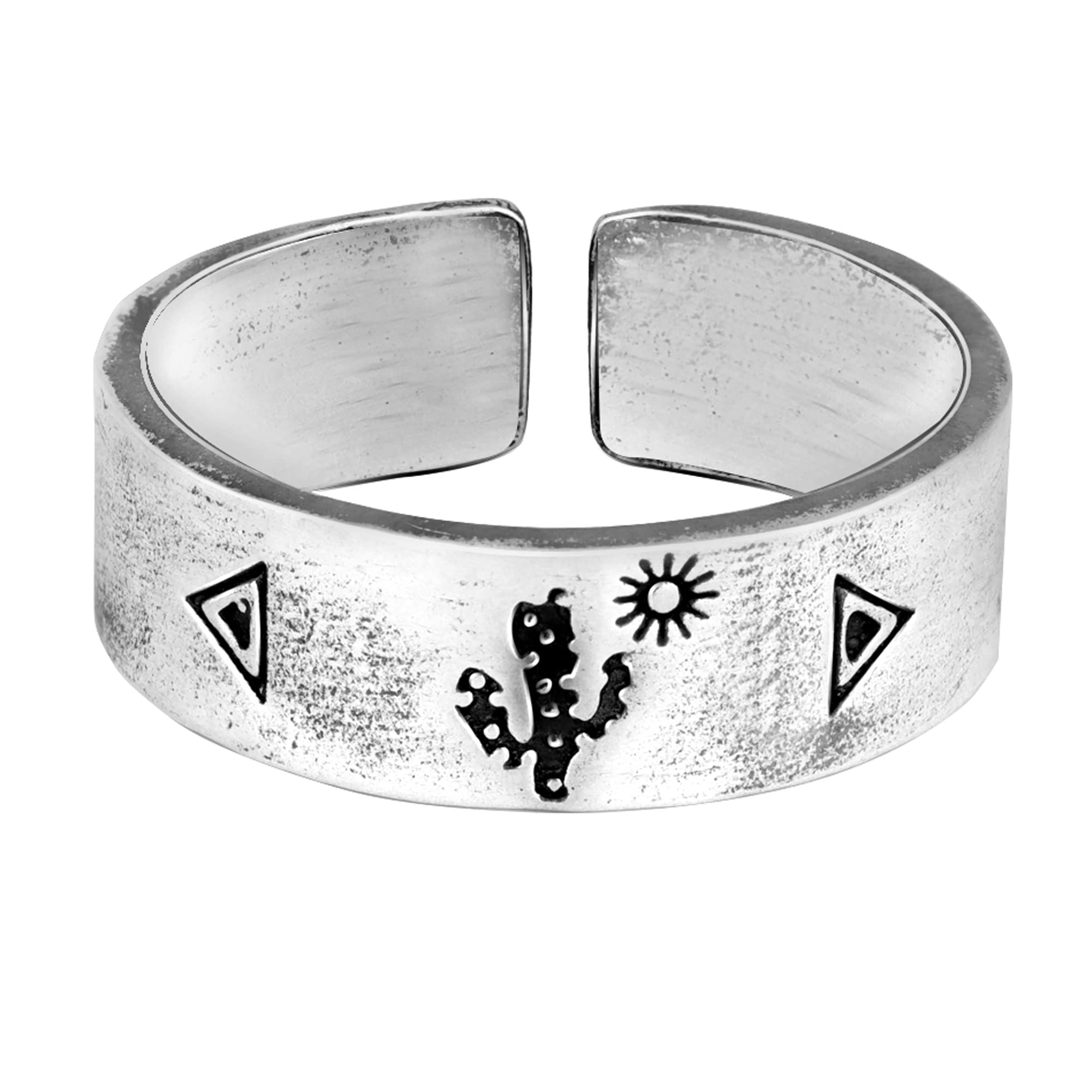 925 Silver Oxidised Silver Archaic Ring, Adjustable | Gifts for Women and Girls | With Certificate of Authenticity and 925 Stamp | 6 Month Warranty*-image-34