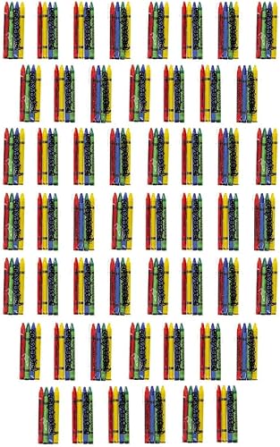 Craytastic! Crayones a granel (52 juegos de 4 paquetes), caja grande de crayones a granel para aula, niños, recuerdos de fiesta, paquetes de