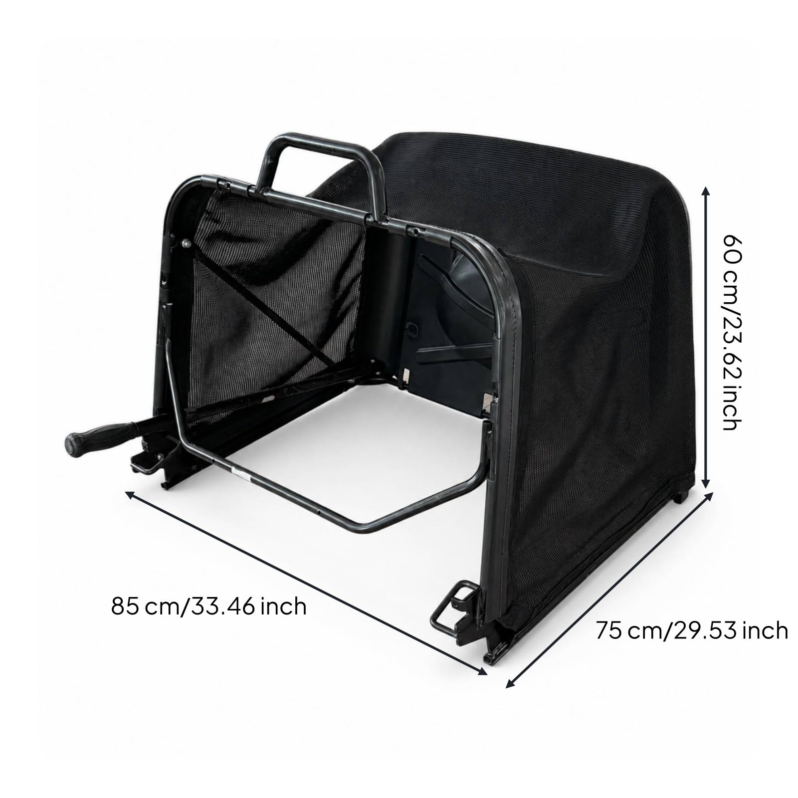 Harilla Bolsa para Recoger Césped Cortacésped con Armazón Fuerte Malla Aireada Accesorio Funcional para Trabajo Jardinería en Fincas y Huertos.