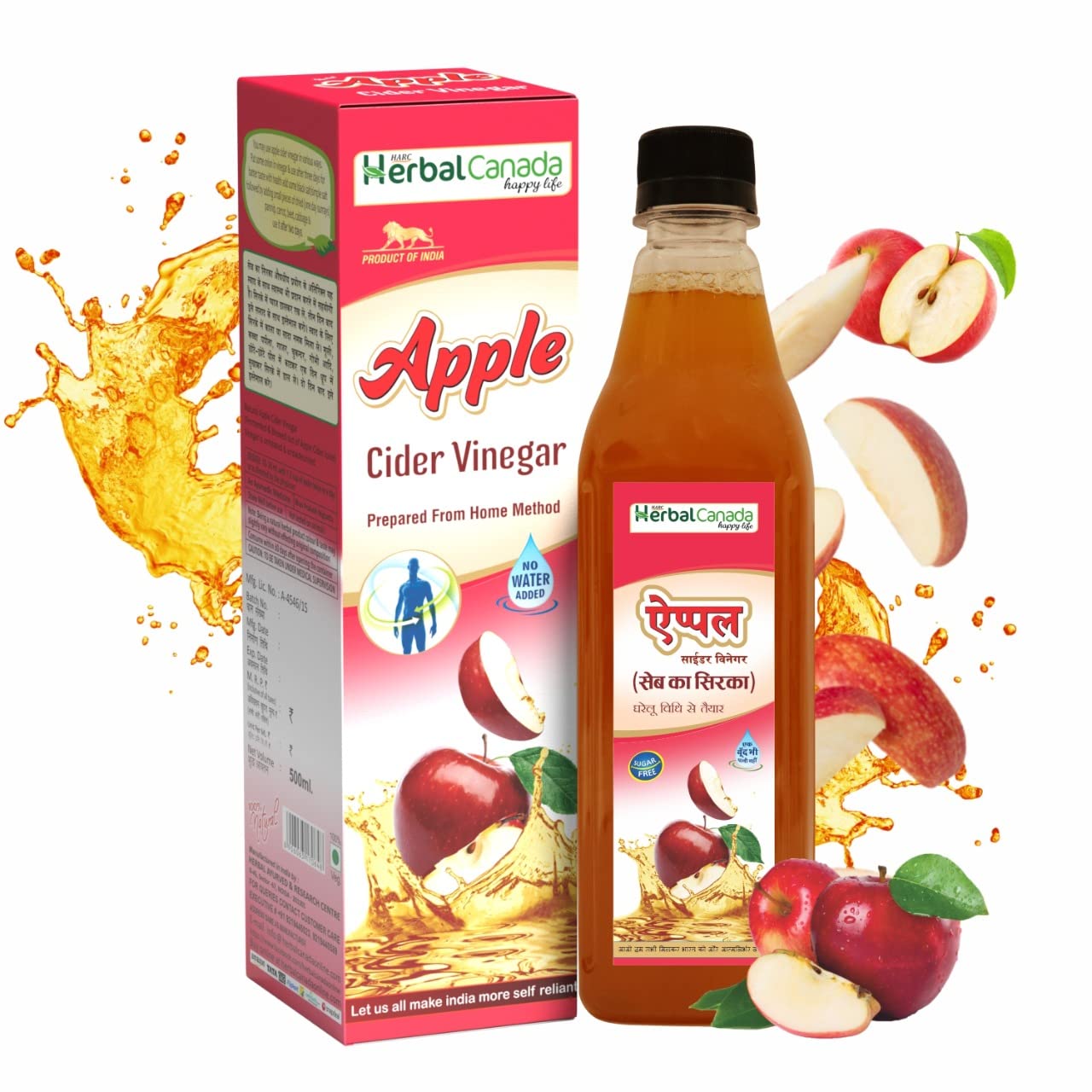 Harc Herbal Canada Apple cider vinegar - 500ml || Apple sirka helps in sustainable weight loss || 100% Natural & Organic (Pack of 2) (B0BRVB3HWV) Amazon Price History, Amazon Price Tracker