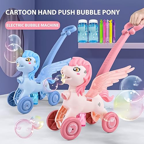 Miniatura 2 de Bubble Machine Blower Blaster Lawn Mower Maker Blue Toy Fun Portable Handheld Operate Automatic Battery Electric Outdoor Summer Birthday Best Gift