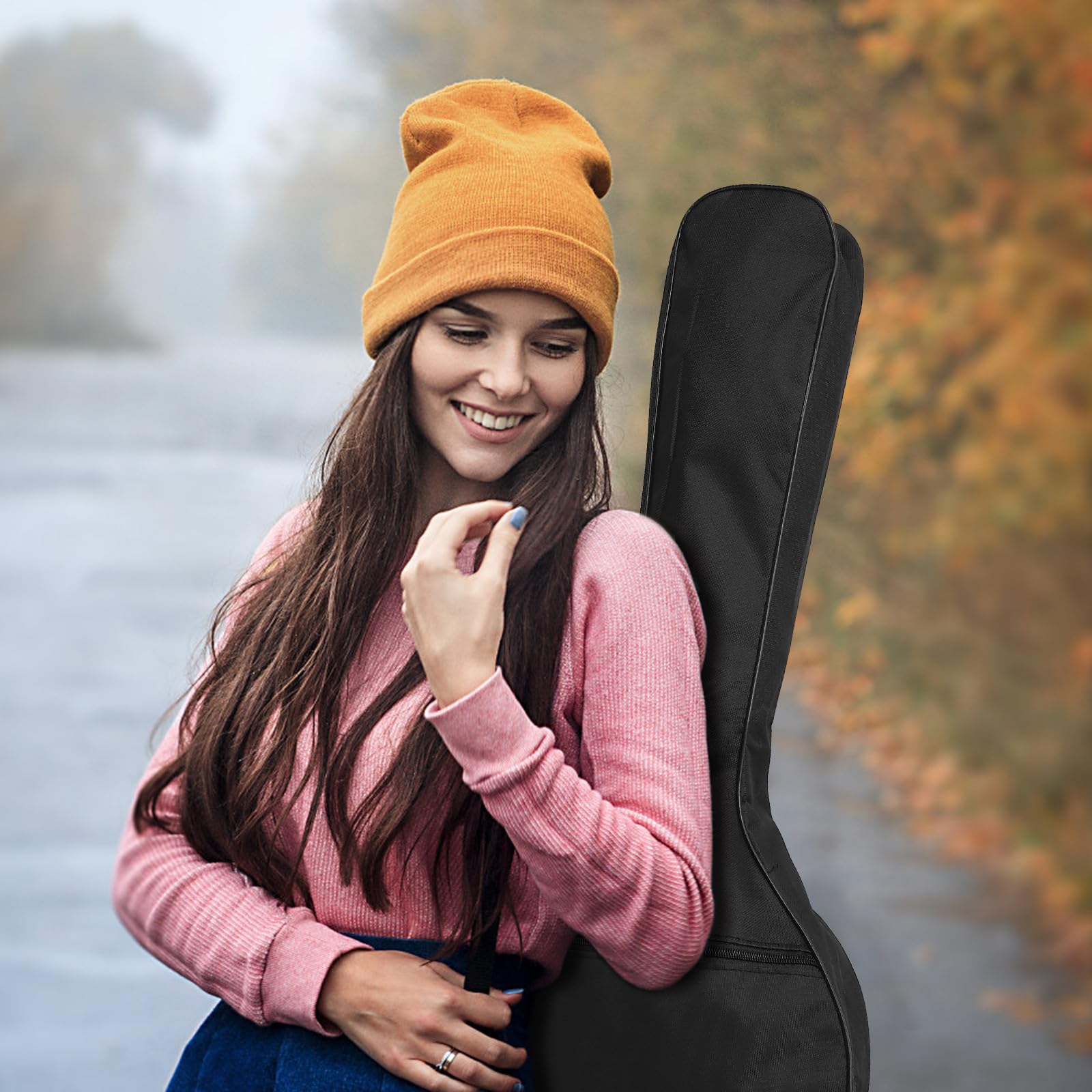 Supvox Robuste Mandolinen Schultertasche aus Oxford Gewebe Portable und Gitarrentasche Gepolstert mit Delikater Verarbeitung für Mandolinenspieler