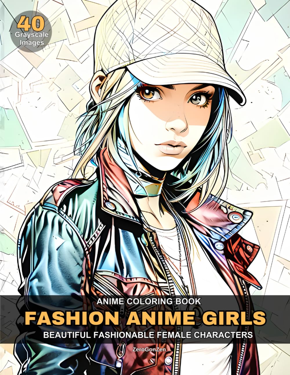 Anime Coloring Book: Fashion Anime Girls - Beautiful Fashionable Female Characters