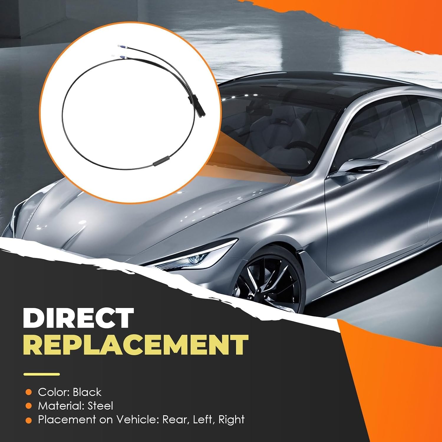 Hood Lock Release Cable Compatible with Q60 2014-2015 G37 2008-2013 65620-JL01A Front Engine Hood Control Cable