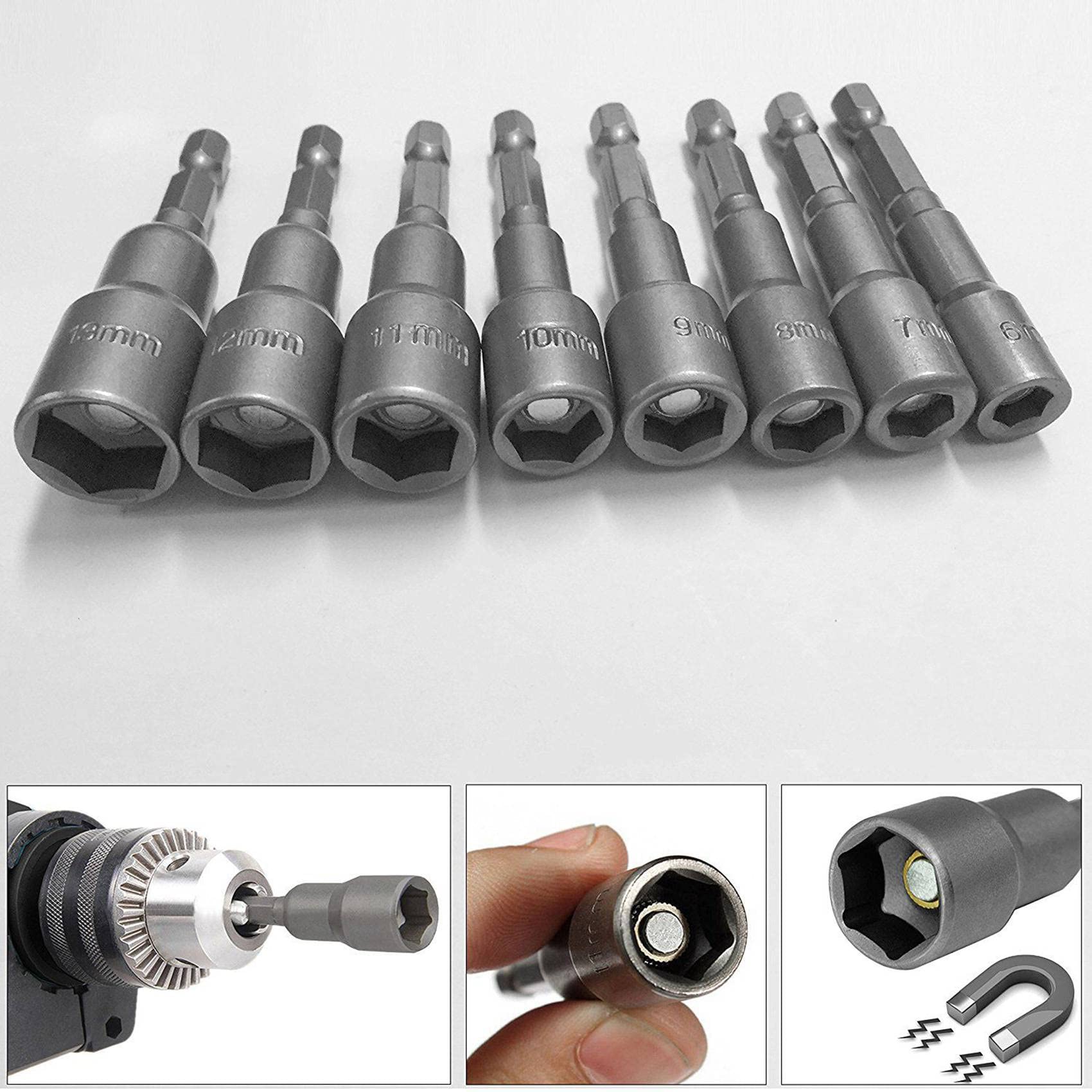 Magnetic Sockets LLNDEI 1/4