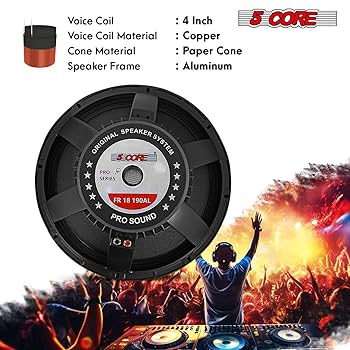 変なウーファー(研究？用 Amazon | Technical Pro wf18 18 Rawサブウーハーブラック