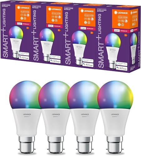 LEDVANCE Lampe Smart+ avec technologie ZigBee, 9W, A60, dépolie, culot B22D, cou
