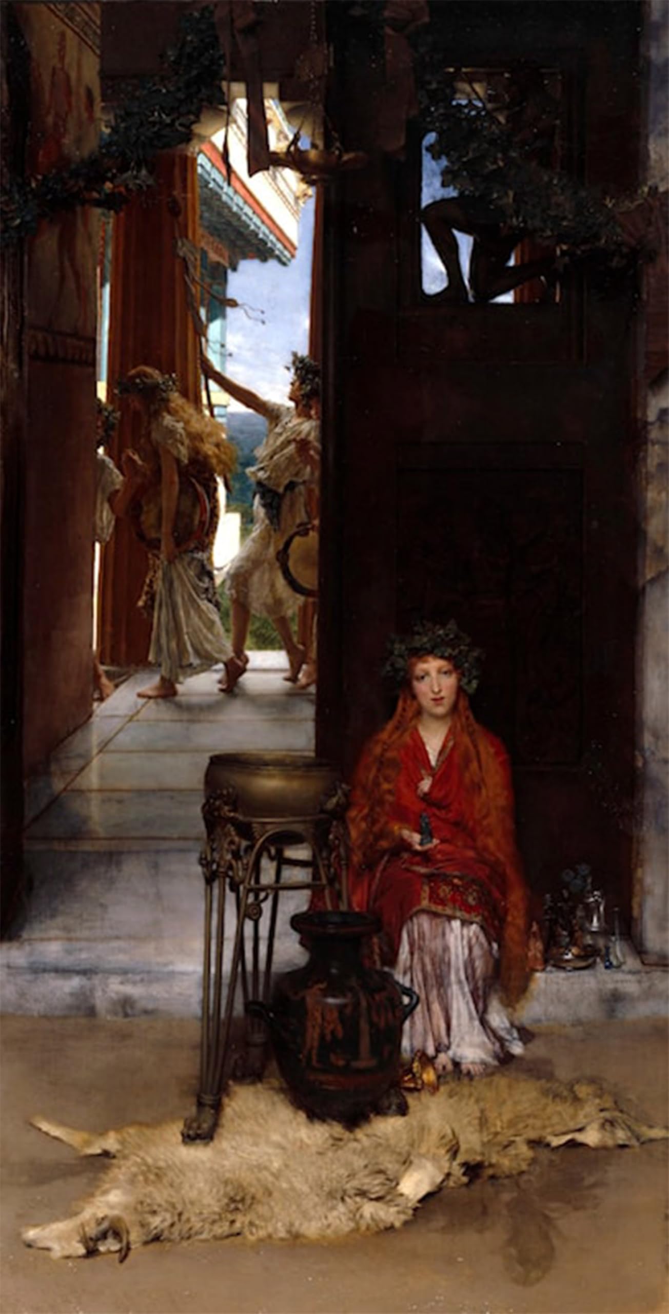 SERENDIPITP Abstract Painting Mural Print Picture Wall Decor Painting The Way to the Temple Lawrence Alma Tadema Vintage Wall Artwork for Home Decor 60x90cm