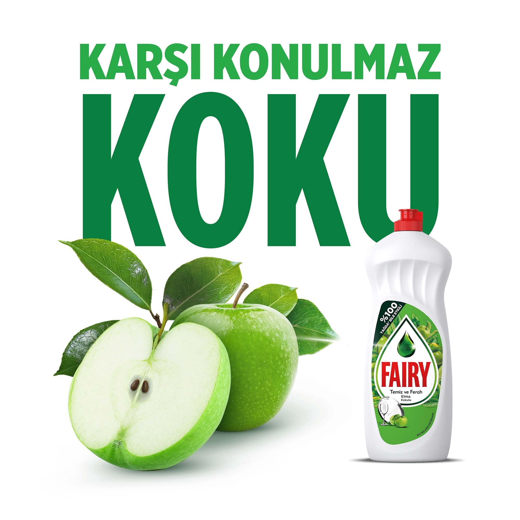 Fairy Temiz & Ferah Sıvı Bulaşık Deterjanı 650 ml Elma Kokulu 2li paket