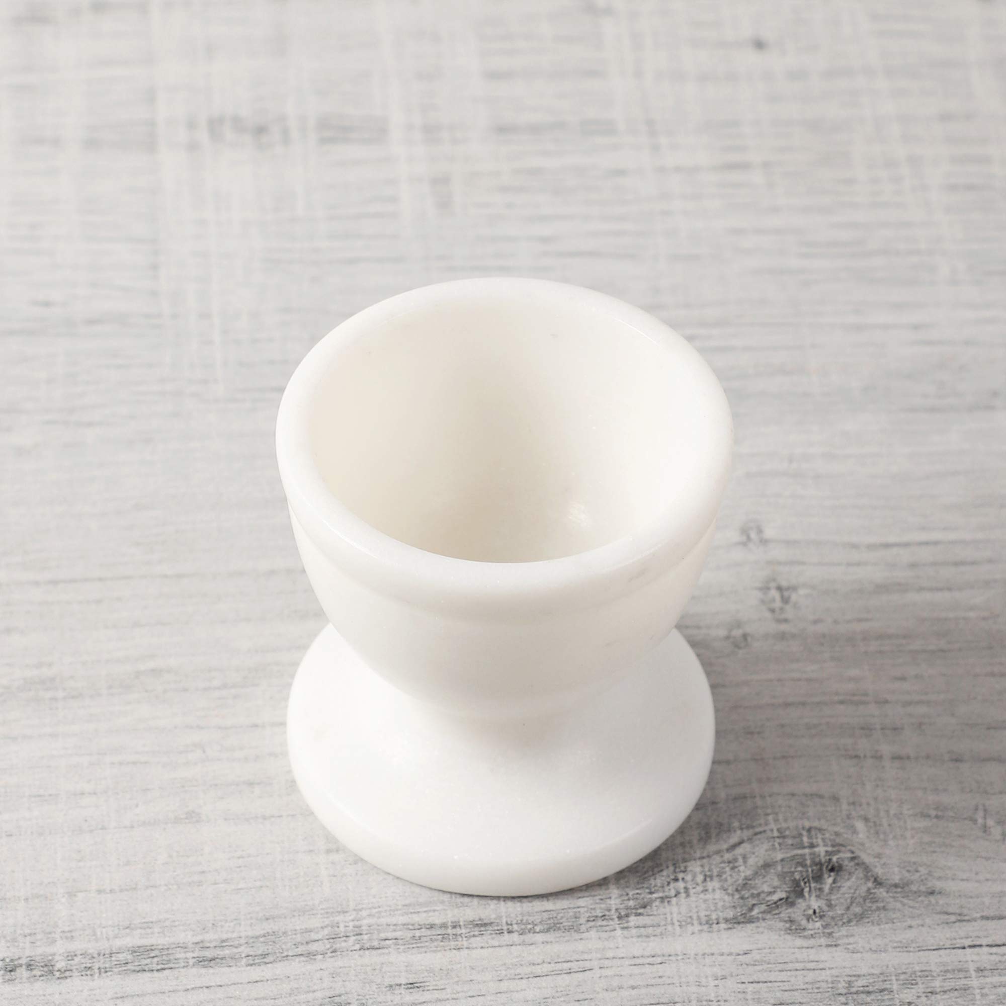 NikkisPride Marble White Handmade Egg Cups Egg Keeper Egg Holder Set of 2 4