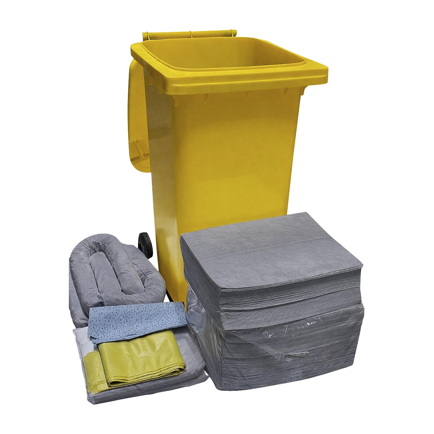 eurokraft basic | Leckage-Notfallset in Kunststoff-Tonne