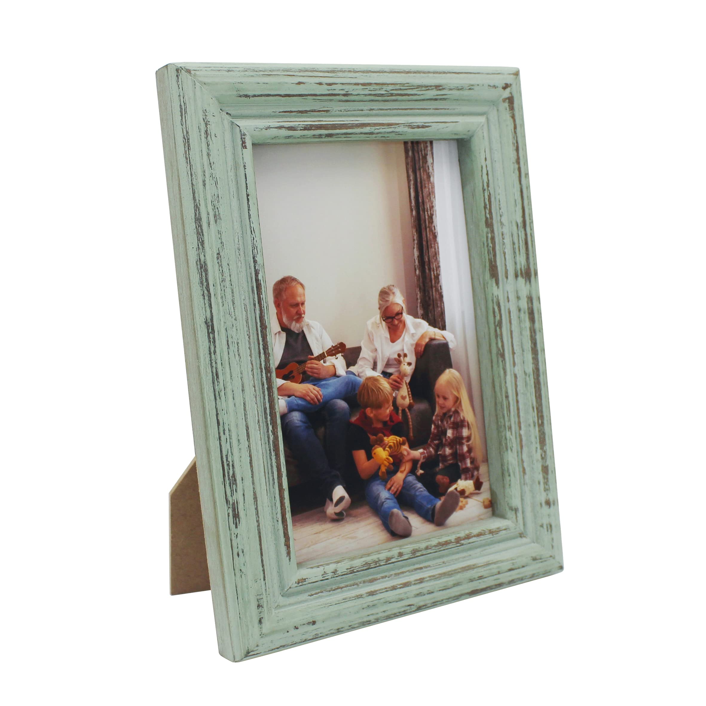 Cadre photo bois massif et verre haute définition finition antique