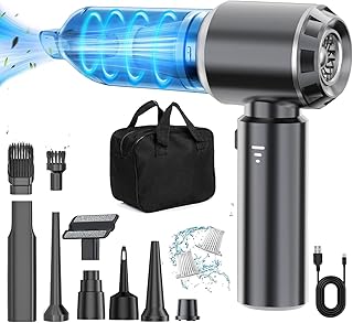 Car Vacuum Cleaner, 22000PA Mini Handheld Vacuum Cleaner, 4-in-1 Compressed Air Duster & Air Blower & Pump Hand Held Vacuu...