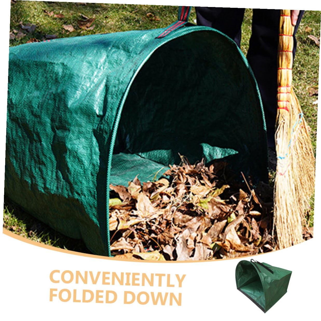 Großer Faltbarer Gartensack mit Hoher Kapazität Robustes Design Starke Griffe für Laub Grünabfall und Gartenarbeit Vielseitig Einsetzbar für Rasenpflege und Landschaftsbau