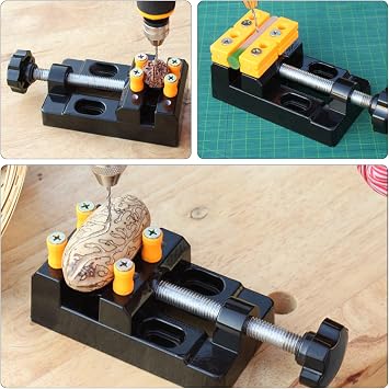 Flat Mini Bench Clamp Tabletop Vise Drill Press Vise Tools, Multi-Purpose Aluminium Alloy Flat Jaw Pliers, Table Jaw Bench for Craft Hobby Tool