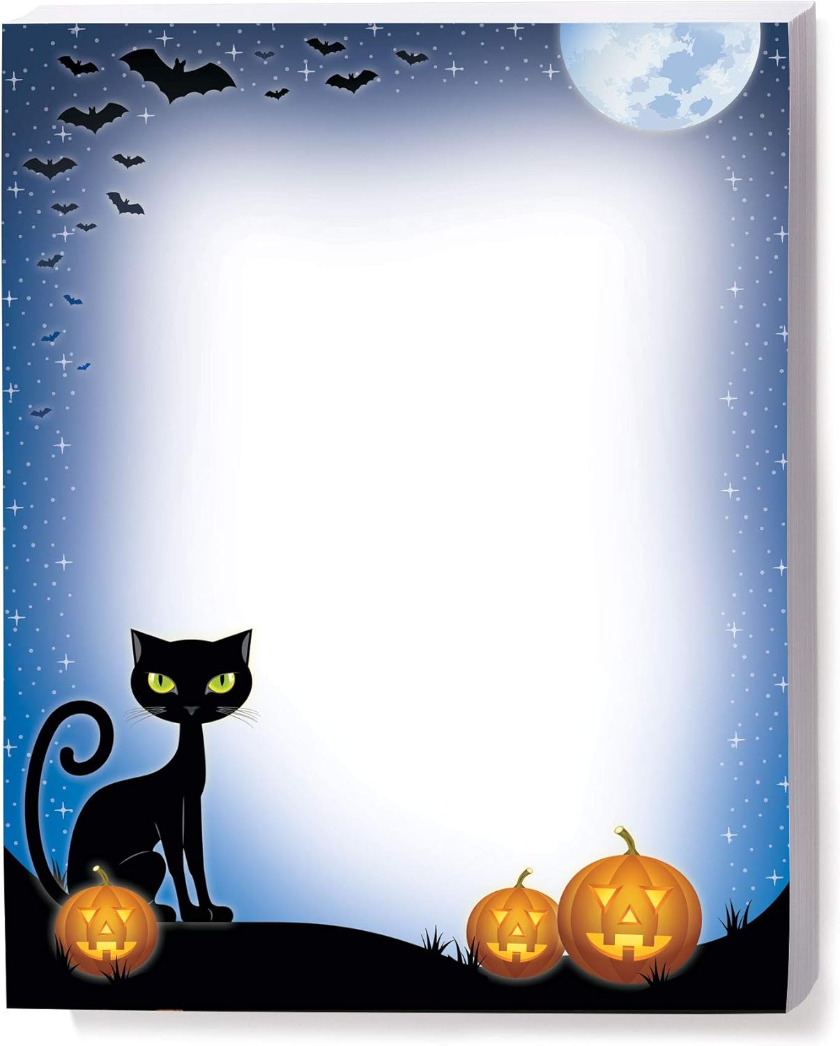 PaperDirect Meow Mischief Fall Halloween Autumn Theme Paper Stationery, Border Paper, Letterhead 8.5 x 11, 100 sheets, Elegant Premium Writing Paper, Decorative Printer Paper
