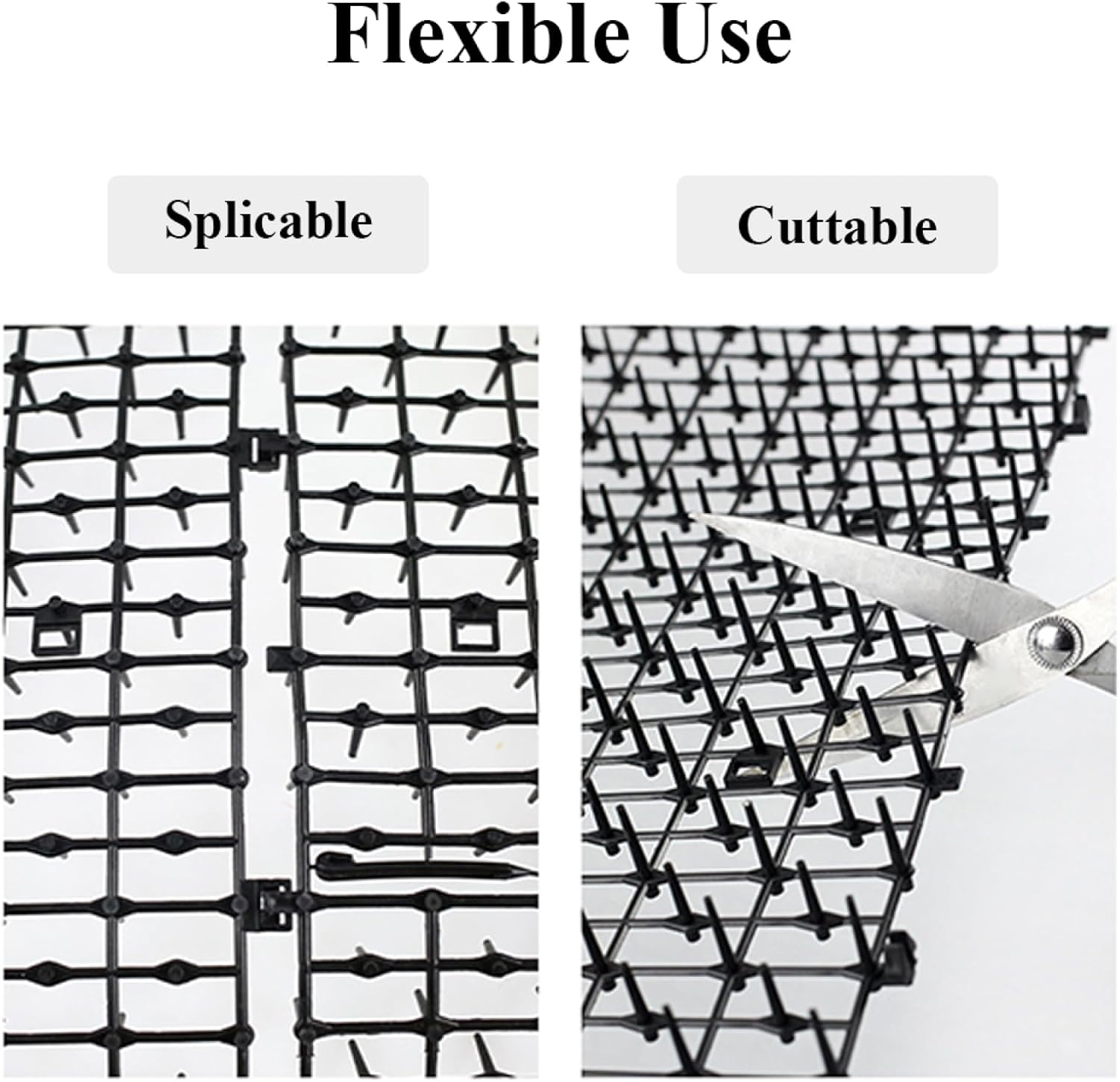 Long Scat Mat for Cats with Spikes, 6.5ft Prickle Strips Network Digging Deterrent Mat Suitable for Sofas, Window Sills, Gardens, Vegetable Gardens, Fish Ponds