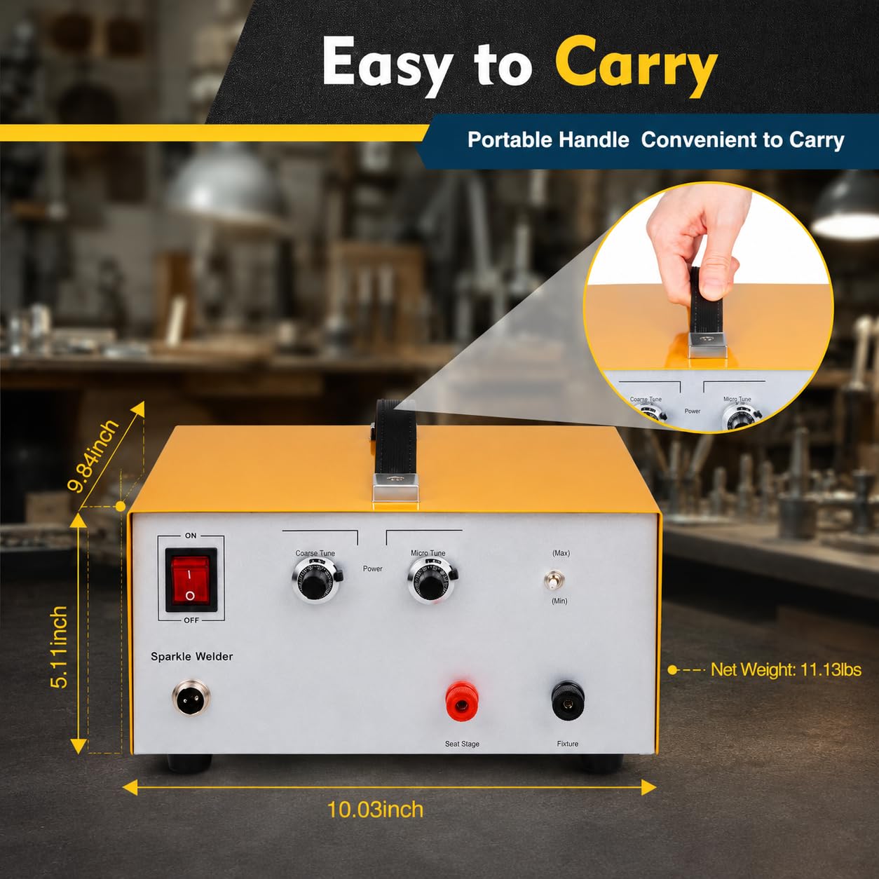 Pulse Arc Jewelry Spot Welder, 600 W, 0,5-80 A, nożny