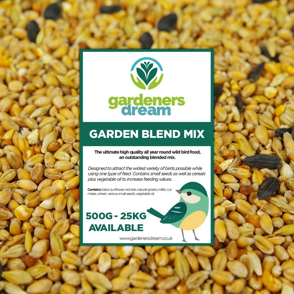 GardenersDream Simply Nutritious Wild Bird Food Mix | Husk Free Garden Seed | Contains Black Sunflower, Wheat and Small Seeds | Natural Feed Mixture | Protein Rich Balanced Vitamin Recipe (1KG)