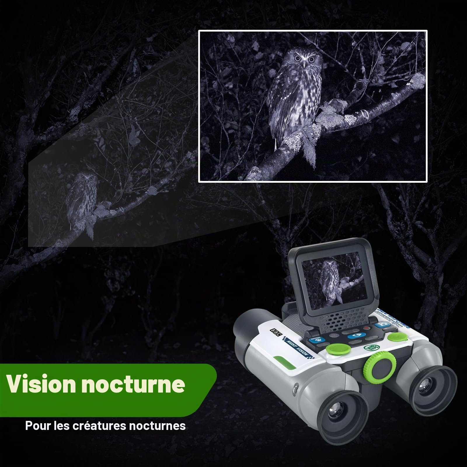 Leapfrog Magic Adventures Binoculars with Screen Capture, Night Vision for Kids Ages 4 and up