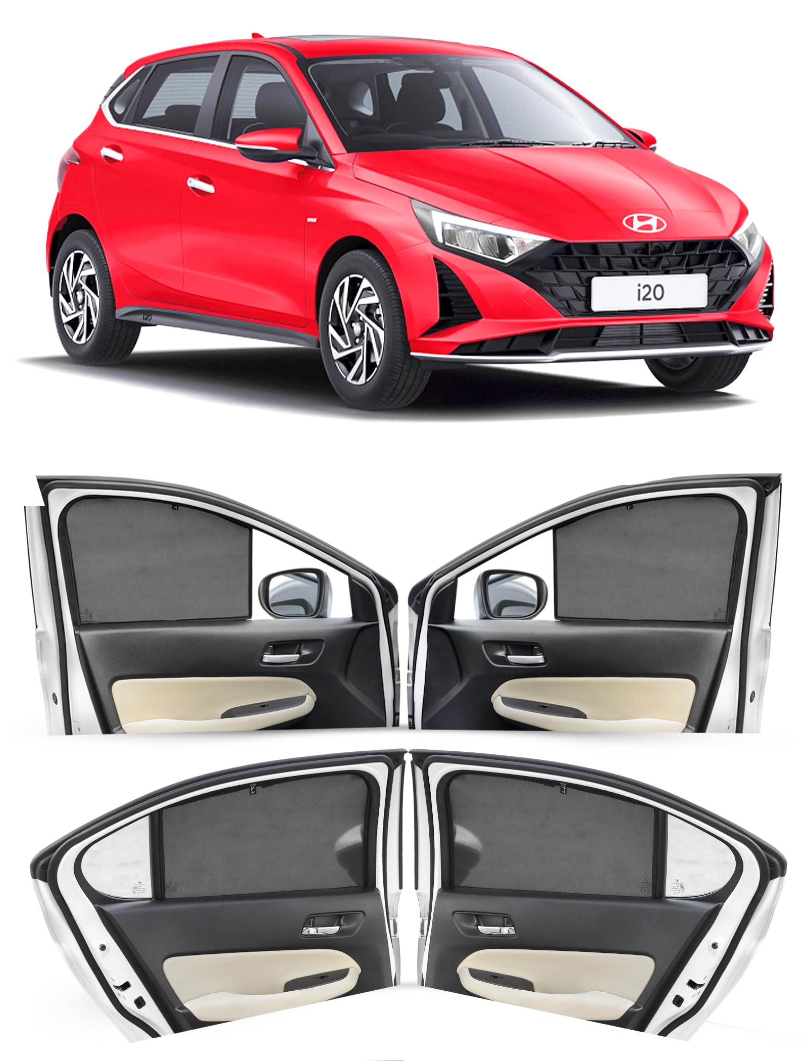 Hyundai i20 Sun Shades - UV Protection & Privacy -1