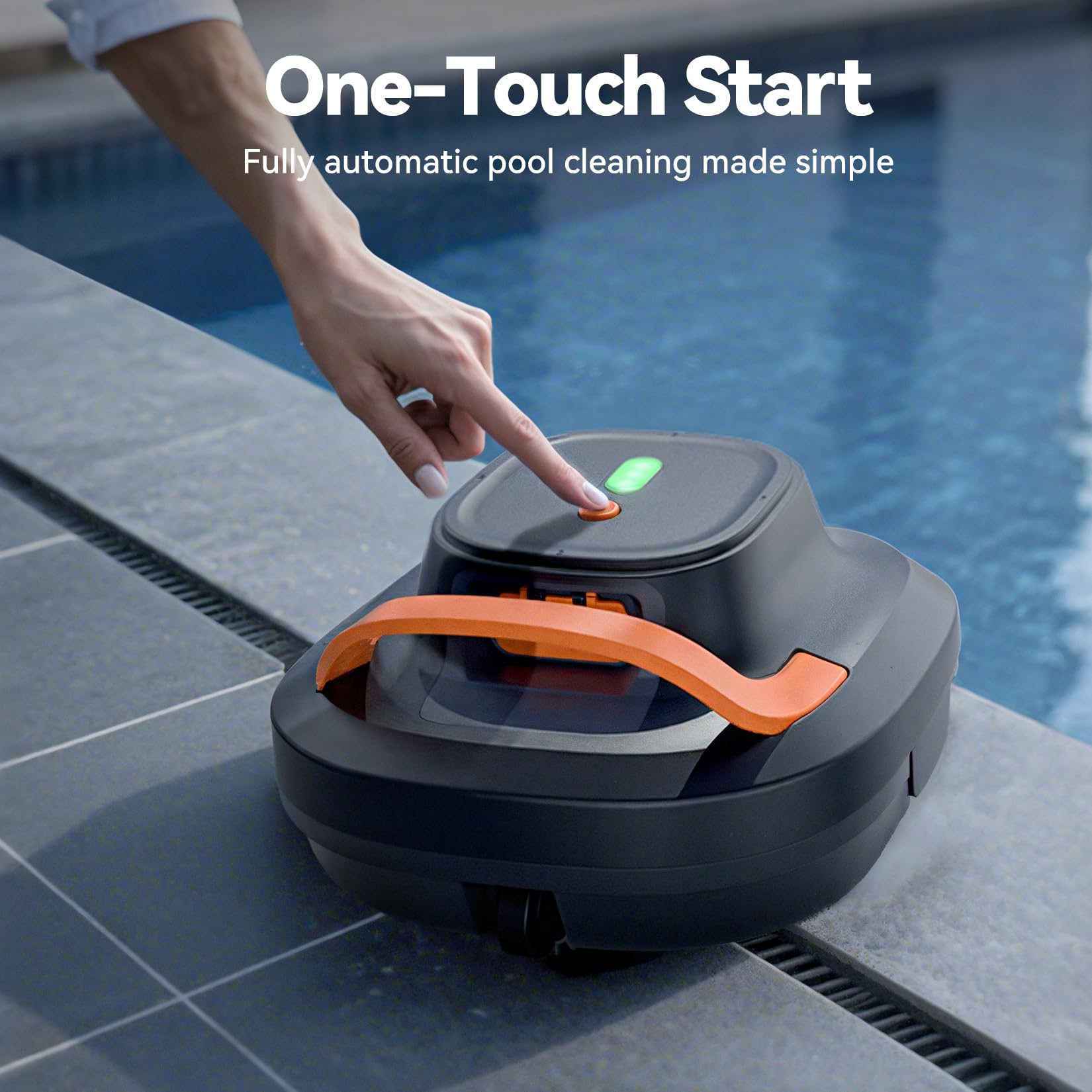 (Upgrade 2026) Coasteering Robot Piscine sans Fil, 200 Min Autonomie, 5200mAh, Aspiration 140 L/Min, Compatible Eau Salée & Douce, 2 Moteurs Brushless, Nettoyeur Automatique pour Piscines 120 m²