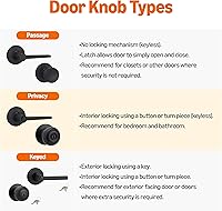 Vista 5 de Yaxa Basics Palanca de puerta contemporánea Stamford - Passage - Negro mate, paquete de 1