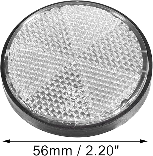 Miniatura 4 de X AUTOHAUX Reflector autoadhesivo reflectante de radios de seguridad redondos adhesivos para postes de puerta, autos, remolques, motocicletas,