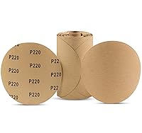 Vista 3 de CowboyBOB 100 PCS Discos de Lija PSA de 6 Pulgadas Grano 220 Papeles de Lija Autoadhesivos con Respaldo Adhesivo para Desbarbado y Lijado Discos